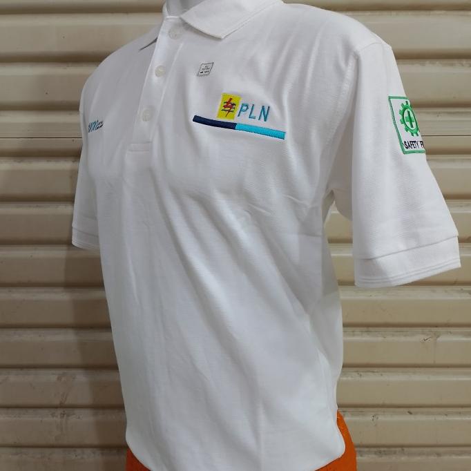 Kaos Lakos Katun BUMN PLN ICONNET Putih Lengan Pendek