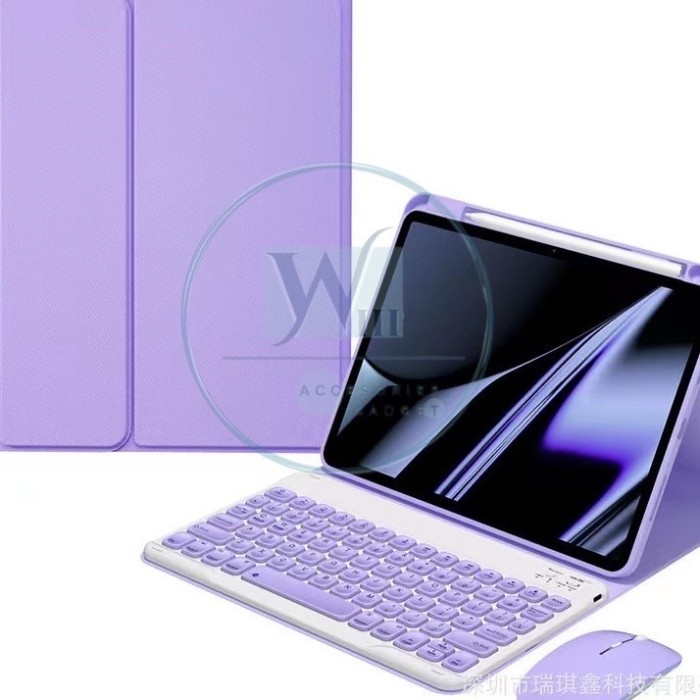 Samsung S6 Lite/Tab A7 Lite Flip Cover + Keyboard Bluetooth Ready