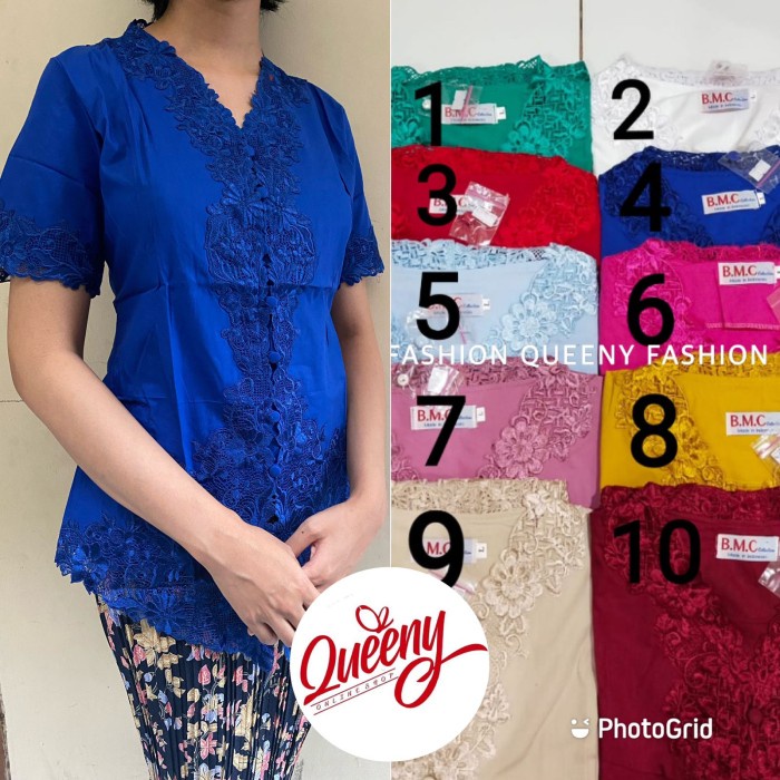 KEBAYA ENCIM NENG MAYA / KEBAYA ENCIM KATUN JEPANG TANGAN PENDEK 3/4