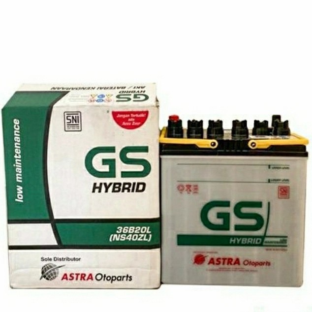 Aki Mobil Honda Freed, Jazz, Brv Ns40Zl Gs Astra Hybrid Aki Basah [Kode Ab001Kode Ab002Kode