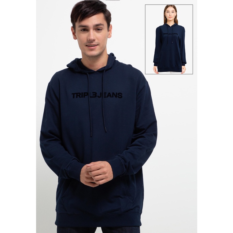 Hoodie Tripl3 Jeans Original Wanita Sweter Basic untuk casual urban look yang effortless Asli Trendy