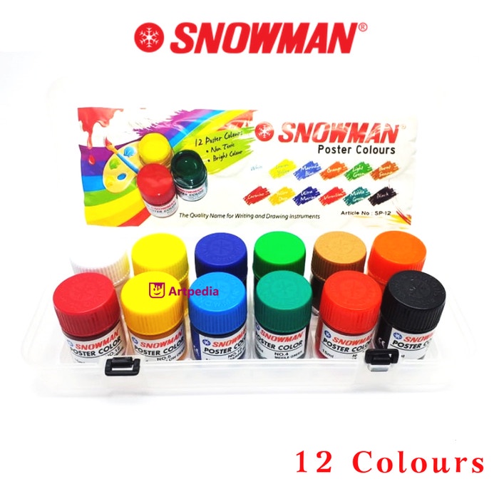 

Promo Snowman Poster Colour Pc-12W / Snowman Poster Color Set 12 Warna