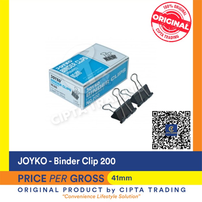

Promo Binder Clip - Joyko - No 200 (Gross)