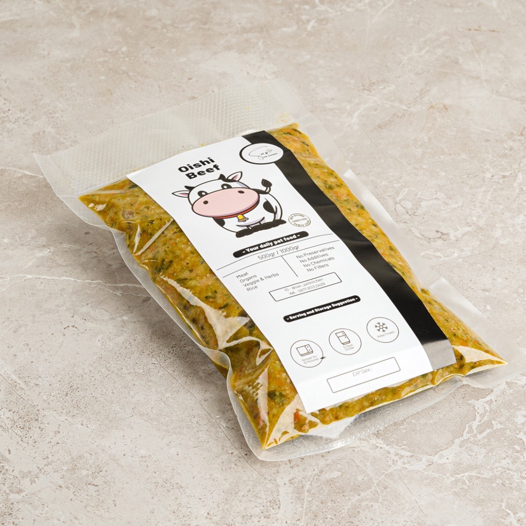 Cooked Dog Food Beef (Daging Sapi) San Pet Kitchen Frozen