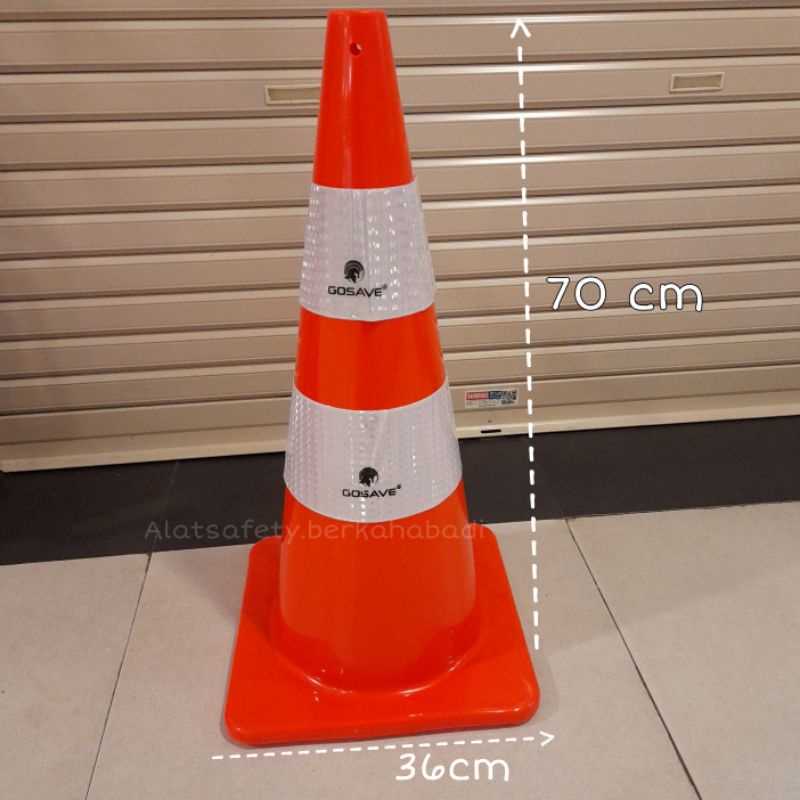 Traffic Cone Kerucut 70 Cm Orange / Kerucut Parkir 70Cm / Traffic Cone Gosave
