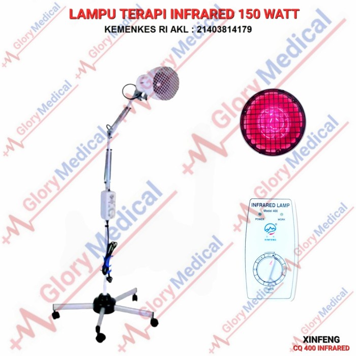 Lampu Terapi TDP CQ 400 Sinar Infrared 150 w/TDP CQ400 Bohllam Philips Erin MI