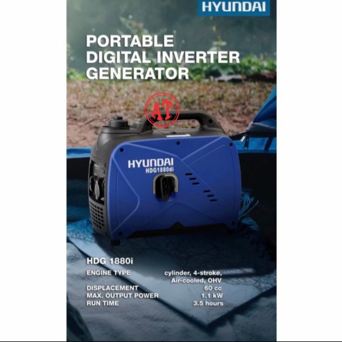 GENSET SILENT INVERTER HYUNDAI 1000 WATT HDG1880