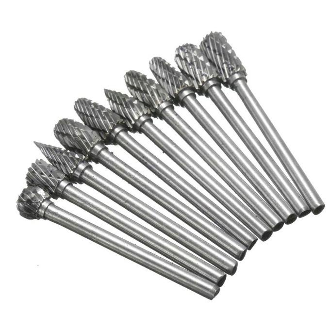 fif Mata Bor Tuner mini Grinder buat Besi Set Shank 3mm Tungsten Carbide