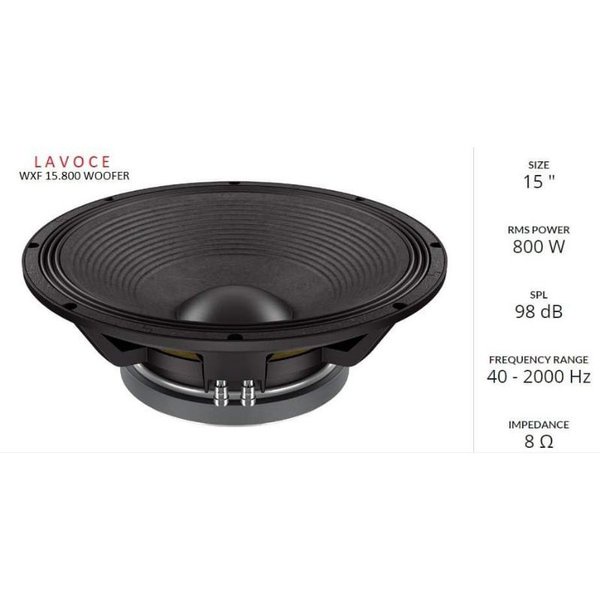 Komponen speaker buat Low Lavoce 15inch wxf15.800 original