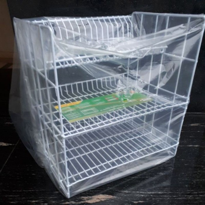 RAK PIRING SUSUN 3 BESI PUTIH DRAGON,RAK PIRING WASTAFEL SUSUN 3 BESI