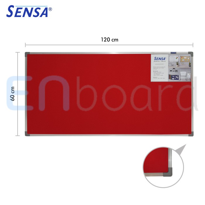

Softboard Cork Board / Papan Mading Gantung Bludru Sensa 60 X 120 Cm