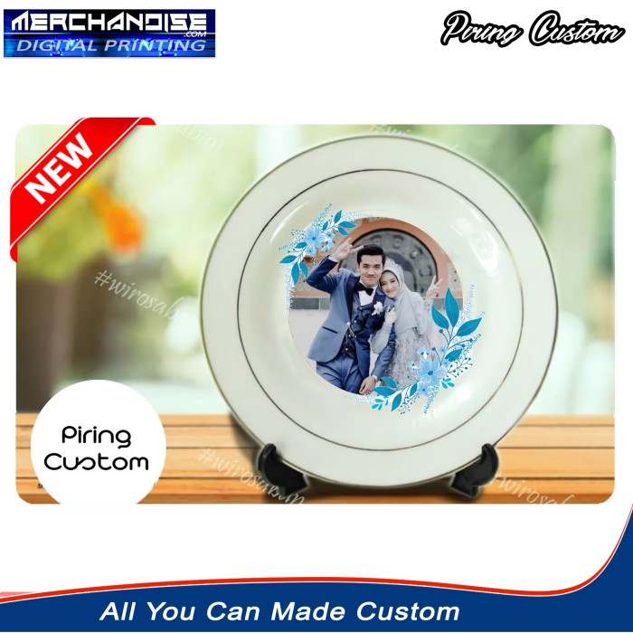 Promo Piring Custom / Pajangan / Foto Wedding / Piring Cetak