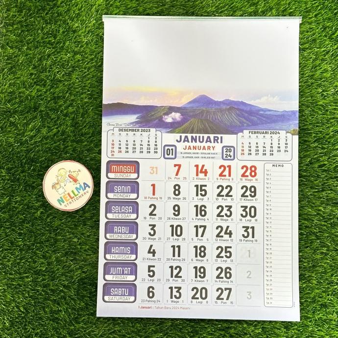 

------] Kalender Dinding Kerja Gambar Pemandangan 2024