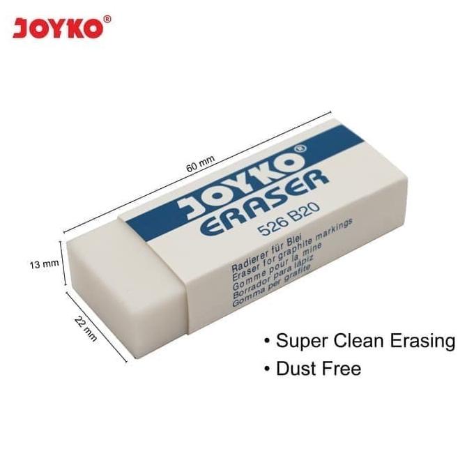 

] Penghapus Eraser Joyko Putih Besar 526-B20 Dust Free