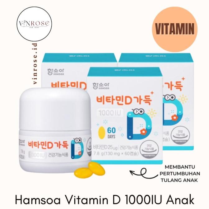 siap kirim] HAMSOA Vitamin D 1000IU anak Made in Korea/ Vitamin Anak/ Vit Korea