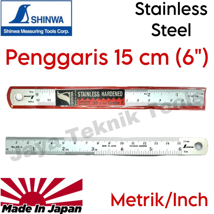 

Promo Penggaris Shinwa 15 Cm Mm/Inch Stainless Steel
