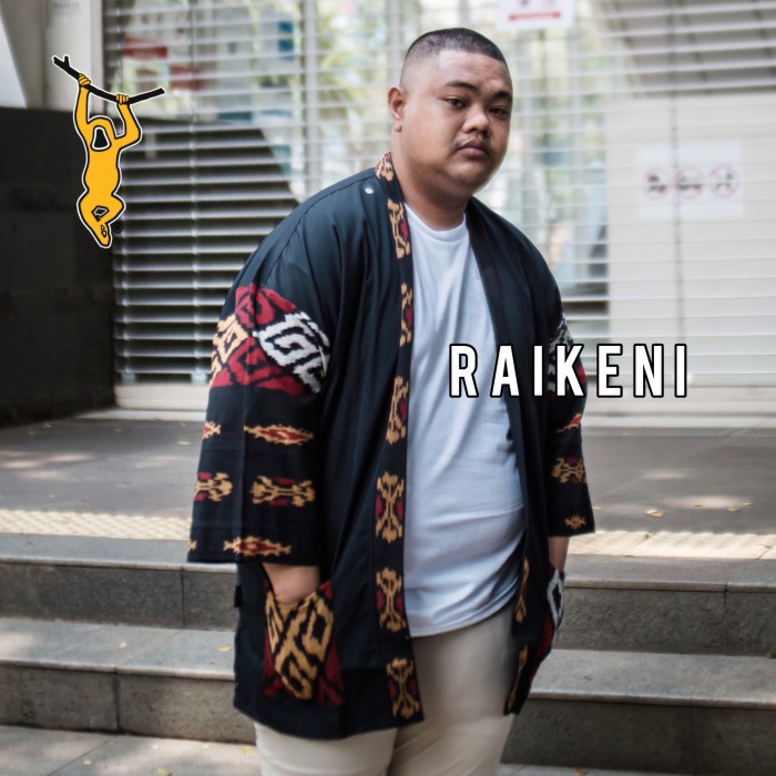 RAIKENI KIMONO JUMBO OUTER TENUN BATIK EXTRA SIZED CARDIGAN JUMBO