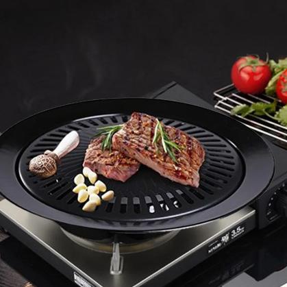 Promo Alat Panggangan Bbq Sosis Bakar Ikan Ayam Grill Serbaguna Pan Bulat Kompor Anti Lengket High Q