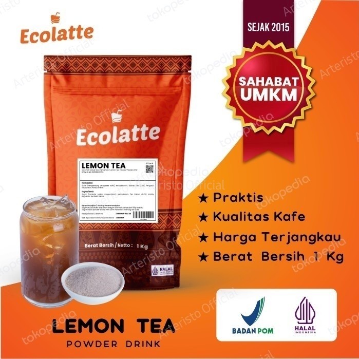 

Ecolatte Lemon Tea Powder Drink 1Kg Usaha Minuman Umkm