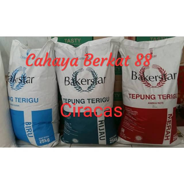 

Tepung Terigu Bakerstar Hijau Protein Tinggi Roti Donut