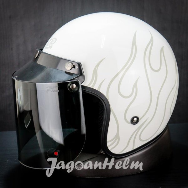 Jpx Helm Jp Retro New Bigie Nomadens Broken White Jpretro
