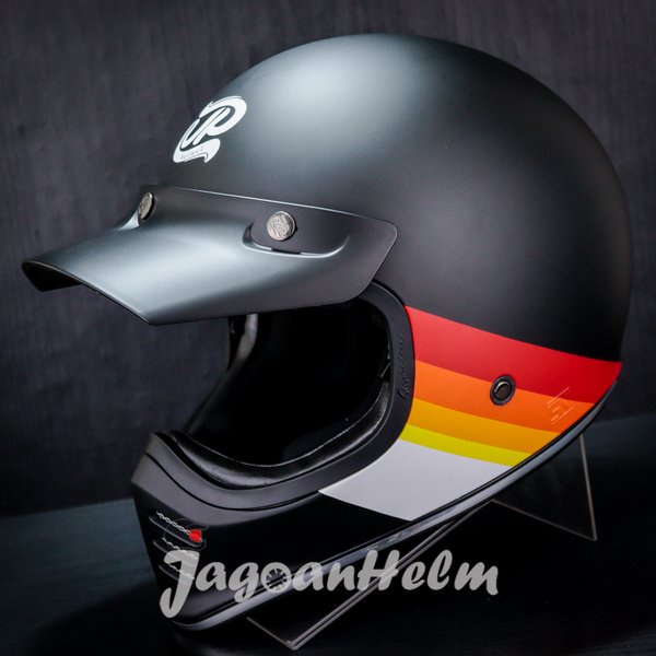 Jpx Helm Jp Signature Sg 02 Black Doff Retro Classic Ddring