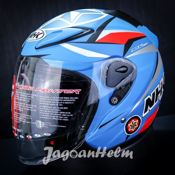 Nhk Helm R6 Estrella Galicia- Blue Doff-R-6 Half Face R 6