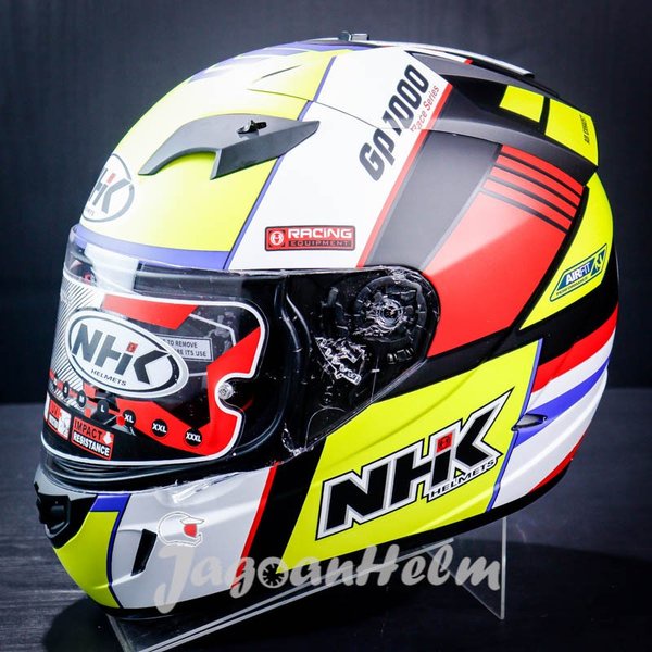 Nhk Helm Gp1000 Sxr -Black Yellow -Gp 1000 Double Visor