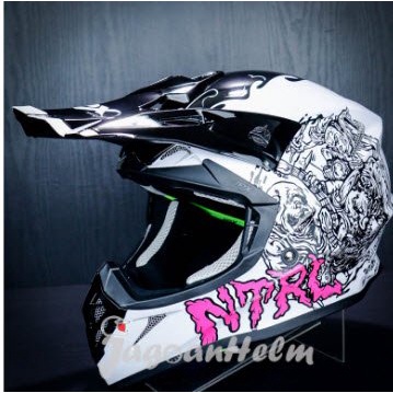 Jpx Helm Cross Fox 1 Netral - Pearl White Gloss- Fox1 Motocross