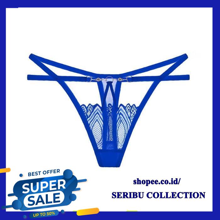 G STRING TRANSPARAN BERONGGA TALI MENYILANG BIKINI CELANA THONG  FREE ONGKIR 