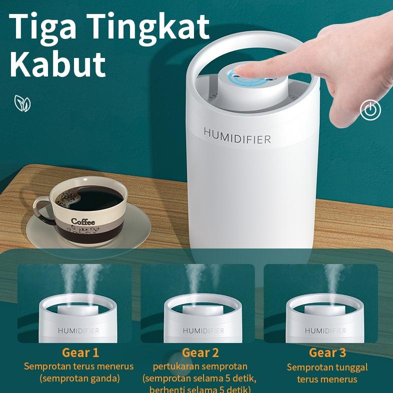 Terlaris Humidifier 3L Large Capacity Nano Spray 3-speed Adjustment Intelligent Cool Mist Quiet Ultr