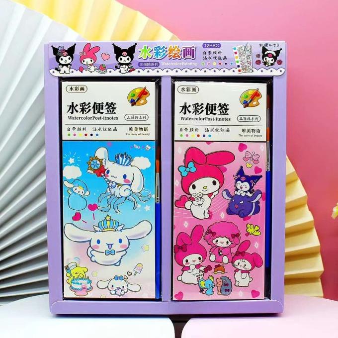 

Buku Lukisan Cat Air Waterpaint Book Kuromi Mainan Edukasi Anak Murah Original