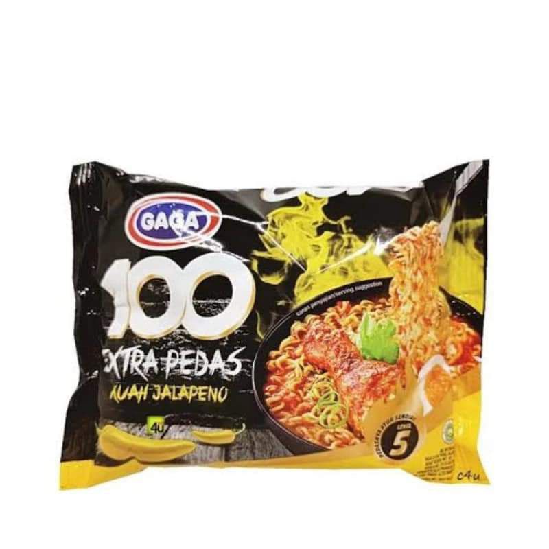 

GAGA 100 Extra Pedas Mie Instan Kuah Jalapeno 75 g