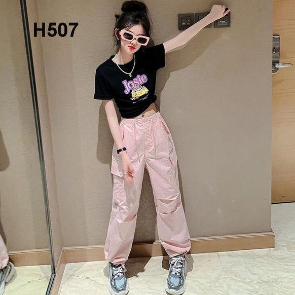 Grosir Kode H507 Baju Setelan Anak Perempuan Tanggung Import