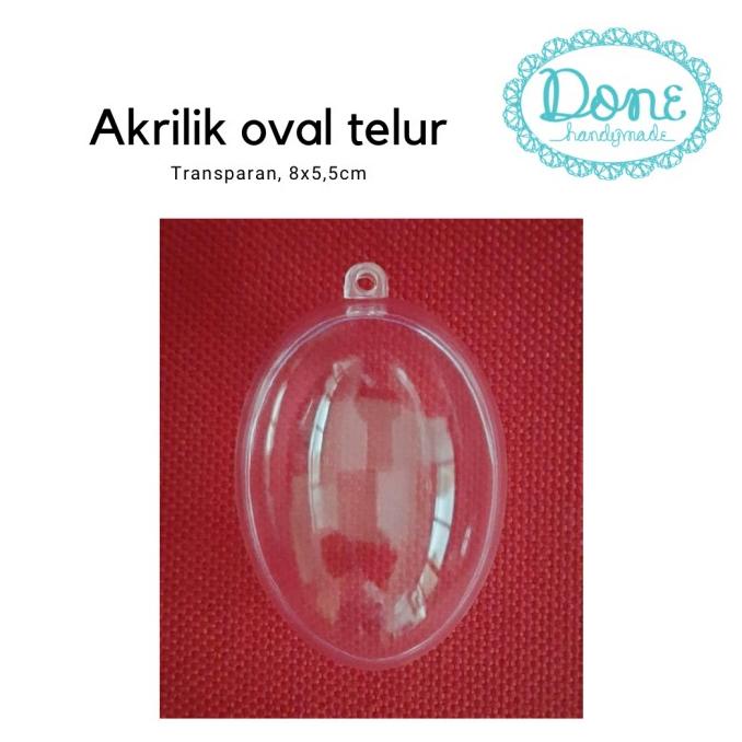 Natal // Akrilik Bentuk Telur Akrilik Oval Bola Transparan Hiasan Natal Terbaik
