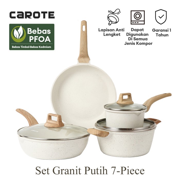 CAROTE ICE CREAM 4PCS SET PANCI DAN WAJAN MARBLE ANTI LENGKET