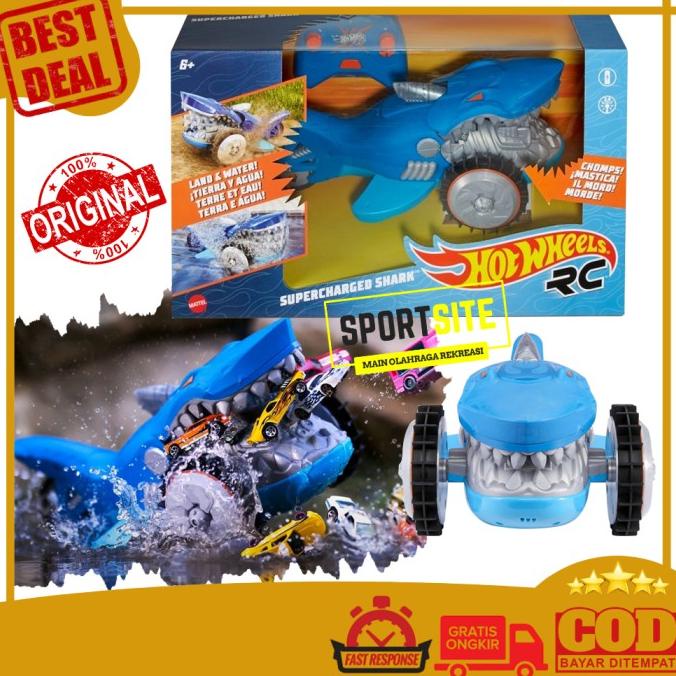 Hot Wheels Rc Supercharged Shark Remote Control Amfibi & Air Mobil Hiu Kode 89