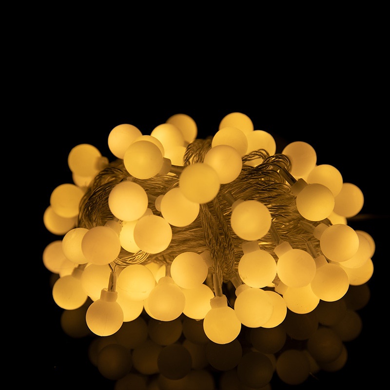 Lampu Tumblr Lampu Natal Tirai Panjang Led Matte Bola Lampu Berkemah Di Luar Ruangan String Lampu