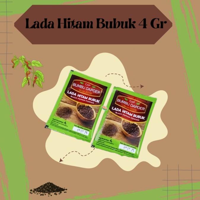 

Produk Unggulan] BUMBU DAPUR LADA HITAM BUBUK 4 GR