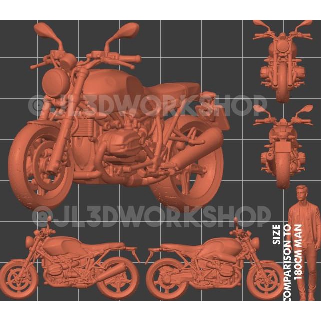 ] JL3D Motor Skala 1/64 BMW Motorrad R Nine-T / NineT / Nine T Pure 2019