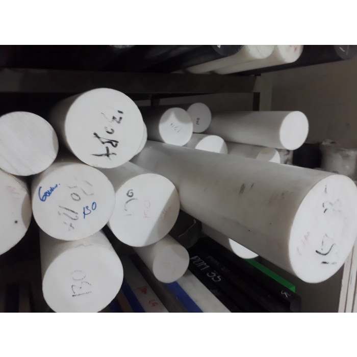 Teflon batangan/ptfe rod 50mm x 50cm