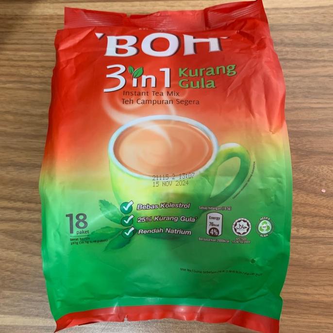 

Boh Teh Tarik 3in Instant Tea Mix Less Sugar Stevia