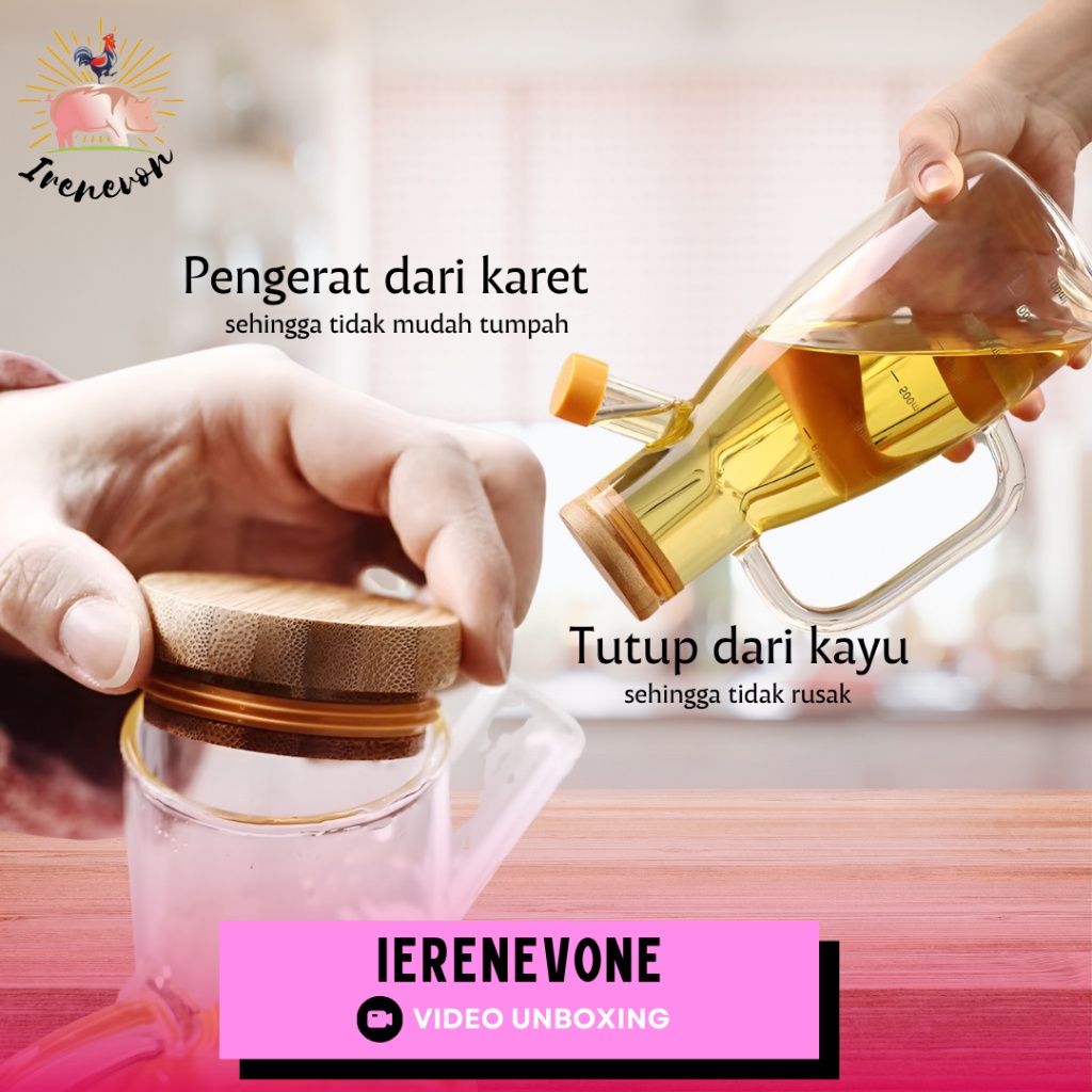 Botol Nyak Oil Bottle Botol Kaca Nyak Tempat Nyak Kecap 650Ml - 1000Ml