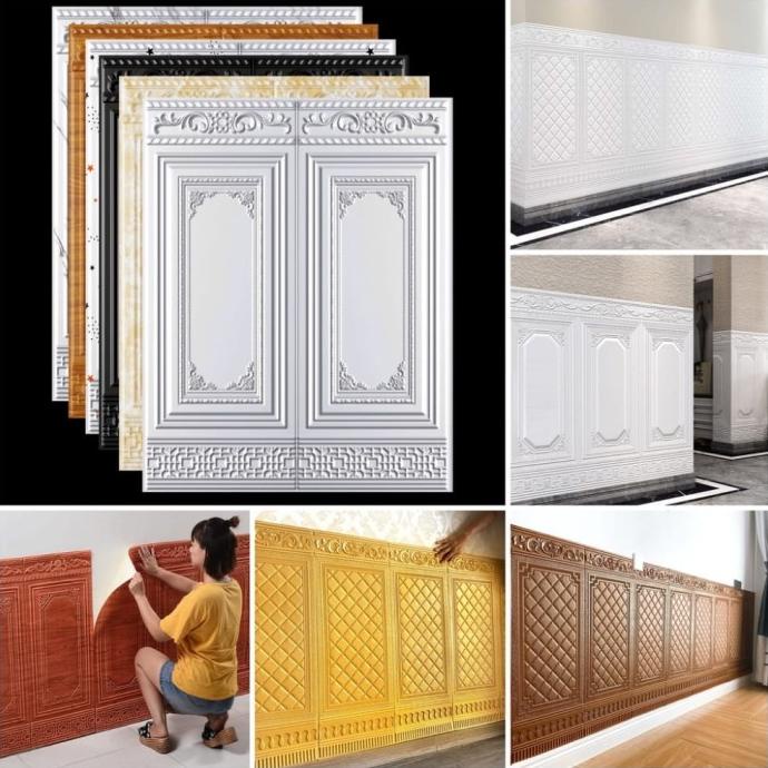 ] Wallpaper 3D Foam Tembok Dinding Motif Pintu Jendela/Stiker Foam 3D