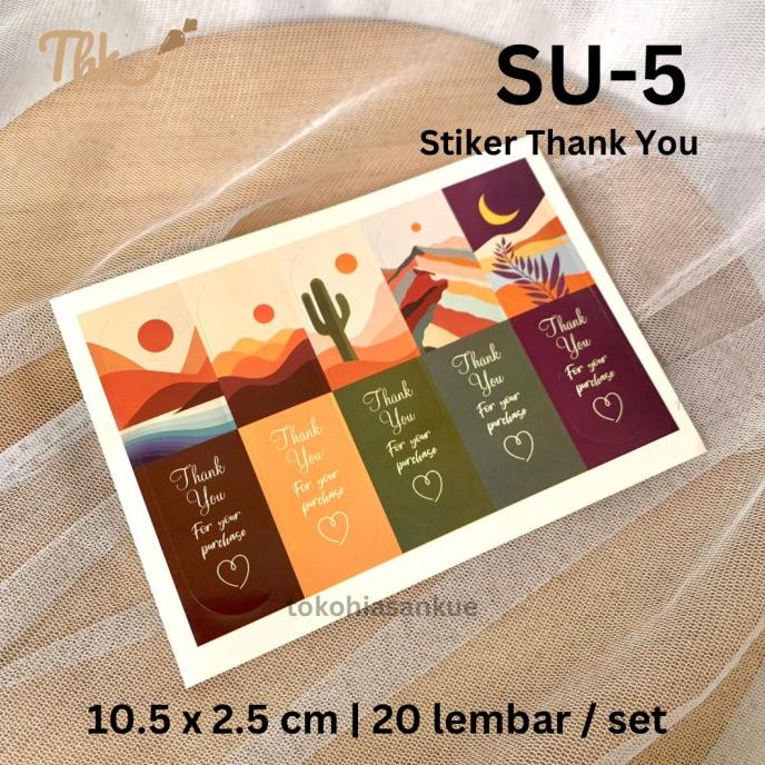 

siap kirim] SU - Stiker Sticker Thank You Panjang