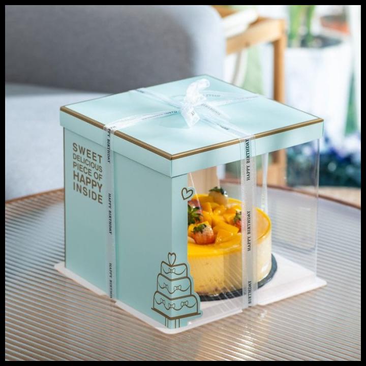 

TERBARU CAKE BOX PACKAGING PREMIUM QUALITY 22CM X 22CM FREE PITA