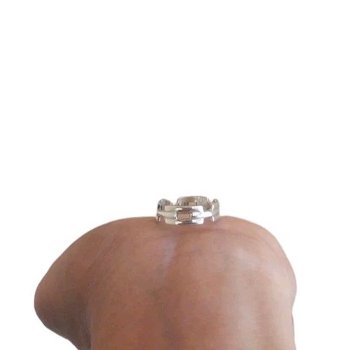 Ring Cincin Silver Perak Bali Asli 925 Polos Simple Rantai Kotak Bata Pria Laki Wanita Costum