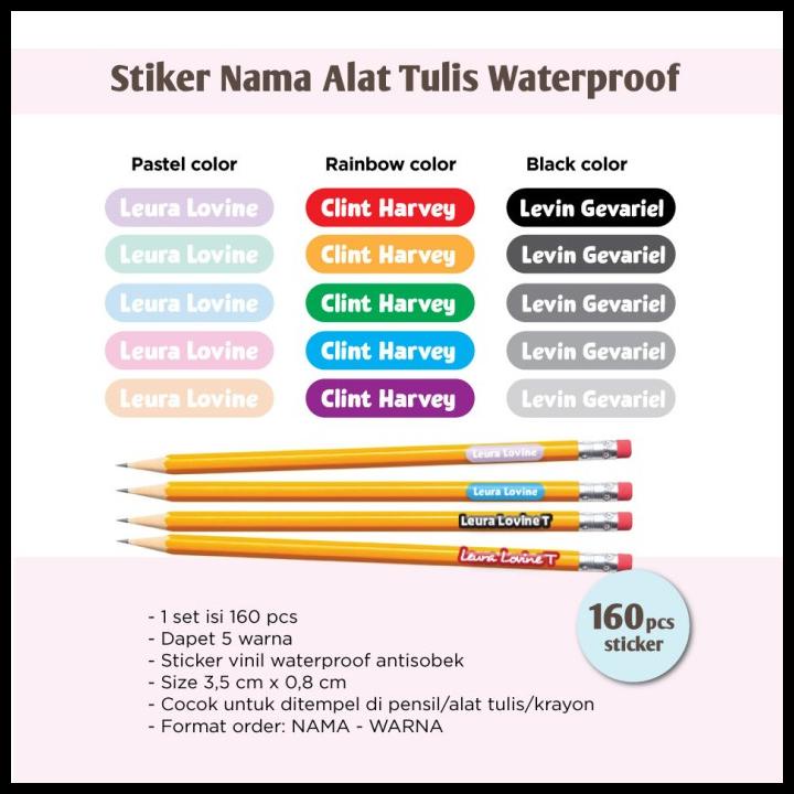 

DISKON STIKER NAMA CUSTOM COCOK UNTUK ALAT TULIS DAN ALAT MAKAN ANAK !!