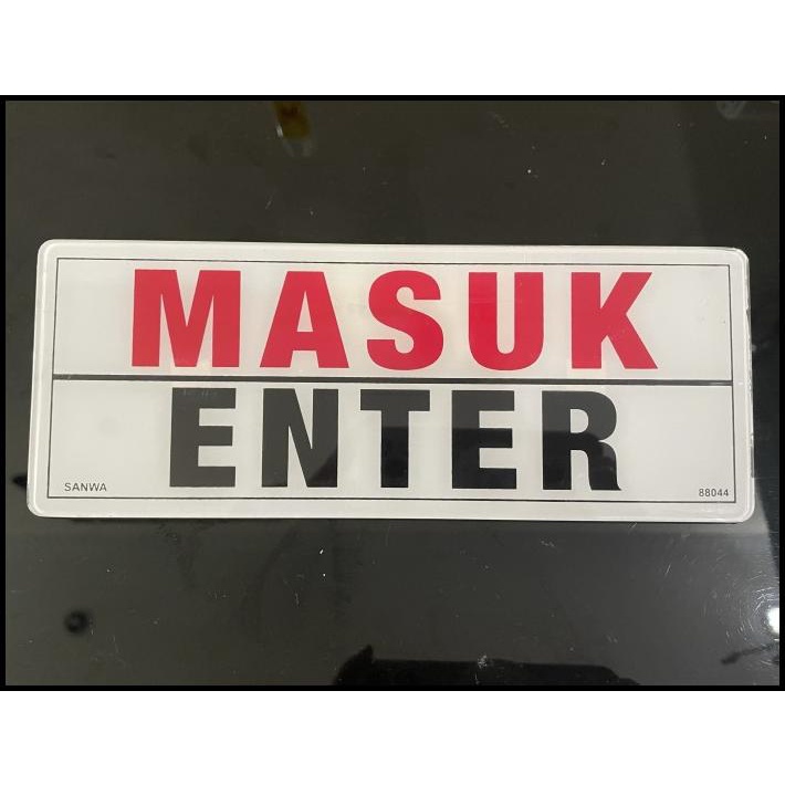 

TERMURAH PAPAN STICKER ACRYLIC SIGNAGE MASUK ENTER