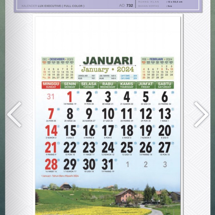 

Terlaris Kalender Dinding 2024 (Kalender Kerja Ao 732) Promo Terbaru